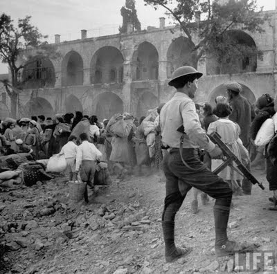 Иерусалим. Изгнание евреев из старого города под прицелом Иорданских солдат. 1936
